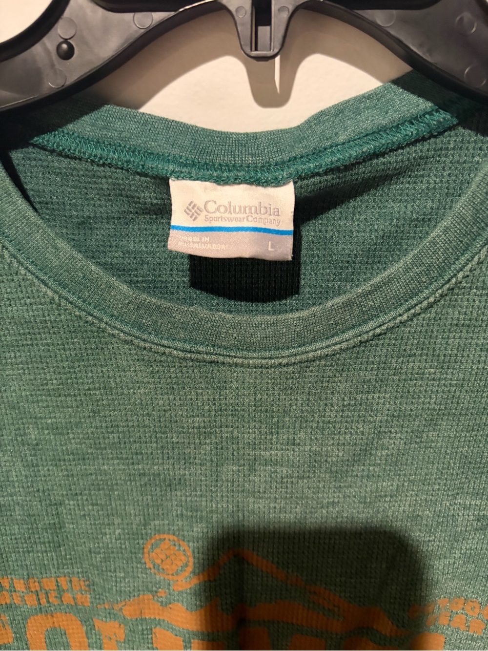 Columbia Men’s Teal Green Crewneck Thermal Sweater